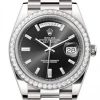 Replica de reloj Rolex Day-Date 05/11 (36mm) m228349rbr-003 President (Esfera Negra) Diamantes (Automático)