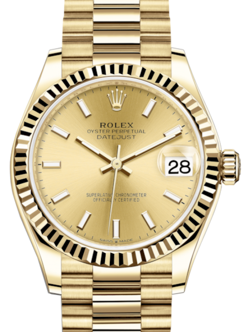 Replica de reloj Rolex Datejust 08/1 (36mm) 116238 (Correa President Oro Automático
