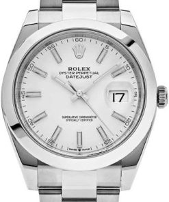 Replica de reloj Rolex Datejust 19/1 (41mm) 126300 correa Oyster (Esfera Blanca) Automático