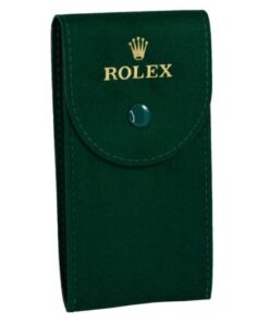 Estuche Rolex de terciopelo verde para reloj