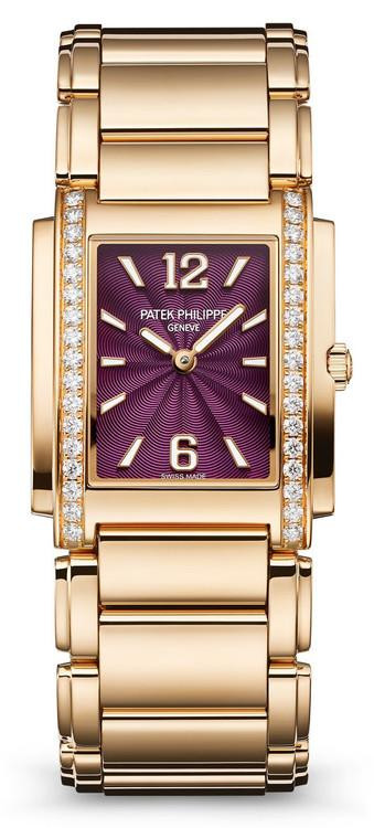 Patek Philippe Twenty-4 -04 (4910/1201R-010) 25 x 30 mm Esfera morada -Oro rosa